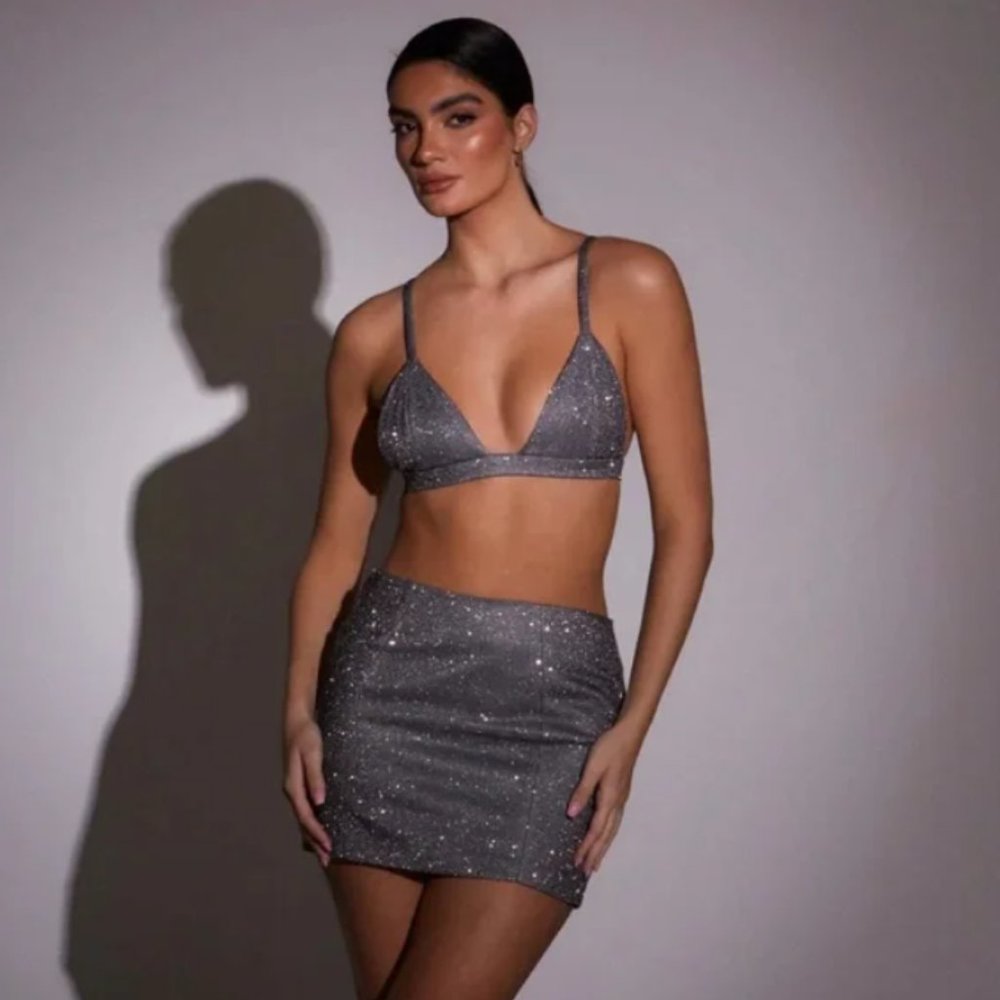 SLA the Label Grey Sloane Skirt XS